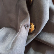 Carica l'immagine nel visualizzatore di Gallery, 1940s - Elegant Midnight Blue Satin Silk Dress - W28.5 (72cm)