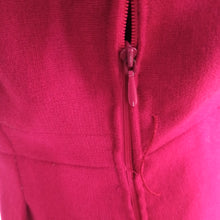 Charger l'image dans la galerie, 1950s 1960s - Gorgeous Rouge Wool Pincel Dress - W27.5 (70cm)