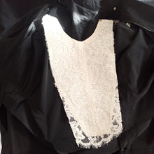 Cargar imagen en el visor de la galería, 1940s - Exquisite Couture Black Silk Crepe Jacket - W30 (76cm)