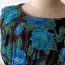 Charger l'image dans la galerie, 1950s 1960s - Stunning Roseprint Organza Dress - W25 (64cm)