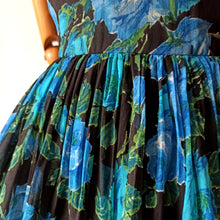 Charger l'image dans la galerie, 1950s 1960s - Stunning Roseprint Organza Dress - W25 (64cm)