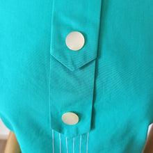 Charger l'image dans la galerie, 1960s - Cute Green Cotton Blouse - W35 (90cm)