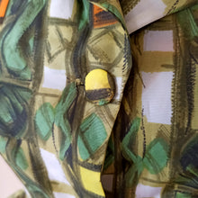 Charger l'image dans la galerie, 1950s - Stunning French Abstract Print Dress - W25 (62cm)