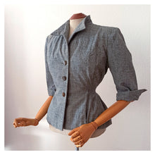 Cargar imagen en el visor de la galería, 1940s - Outstanding Atomic Fleck New Look Jacket - W28.5 (72cm)