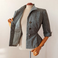 Cargar imagen en el visor de la galería, 1940s - Outstanding Atomic Fleck New Look Jacket - W28.5 (72cm)