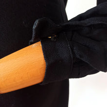 Cargar imagen en el visor de la galería, 1930s - Superb Black Rayon Wool Dress - W31 (78cm)