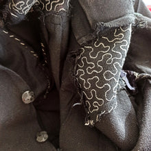 Cargar imagen en el visor de la galería, 1930s - Superb Black Rayon Wool Dress - W31 (78cm)