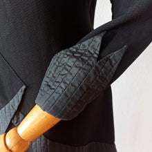 Load image into Gallery viewer, 1930s - Superb Black Textured Crepe Dress - W32 (82cm)