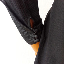 Load image into Gallery viewer, 1930s - Superb Black Textured Crepe Dress - W32 (82cm)