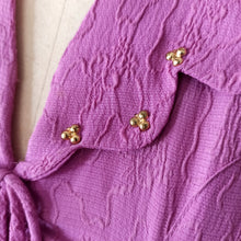 Cargar imagen en el visor de la galería, 1940s - Gorgeous Pink Textured Crepe Dress - W28 (72cm)