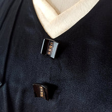 Cargar imagen en el visor de la galería, 1930s - Exquisite Art Deco Black Crepe Dress - W37 (94cm)