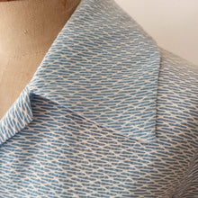 Charger l'image dans la galerie, 1950s - Adorable Blue White Textured Dress - W27 (68cm)
