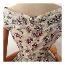 Load image into Gallery viewer, 1950s - Adorable Christmas Colors Nylon Dress - W24 (60cm)