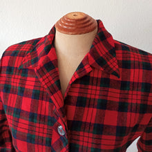 Charger l'image dans la galerie, 1940s 1950s - BOBBIE BROOKS, USA - Shoulder Pads Wool Plaid Jacket - W32 (82cm)