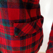 Charger l'image dans la galerie, 1940s 1950s - BOBBIE BROOKS, USA - Shoulder Pads Wool Plaid Jacket - W32 (82cm)