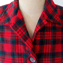 Charger l'image dans la galerie, 1940s 1950s - BOBBIE BROOKS, USA - Shoulder Pads Wool Plaid Jacket - W32 (82cm)