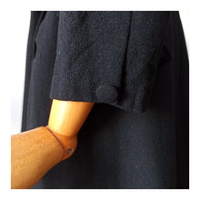 Charger l'image dans la galerie, 1940s - DEROFA MODEL, Germany - Stunning Black Embroidery Wool Dress - W35 (88cm)