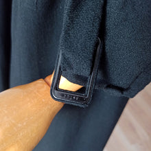 Charger l'image dans la galerie, 1940s - DEROFA MODEL, Germany - Stunning Black Embroidery Wool Dress - W35 (88cm)