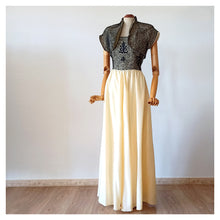 Charger l'image dans la galerie, 1940s - Exquisite Glamorous Satin Bolero Dress - W27 (68cm)