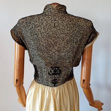 Charger l'image dans la galerie, 1940s - Exquisite Glamorous Satin Bolero Dress - W27 (68cm)