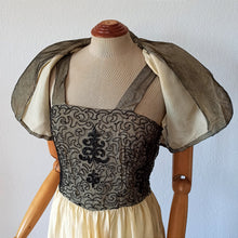 Charger l'image dans la galerie, 1940s - Exquisite Glamorous Satin Bolero Dress - W27 (68cm)