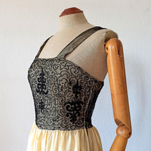 Charger l'image dans la galerie, 1940s - Exquisite Glamorous Satin Bolero Dress - W27 (68cm)