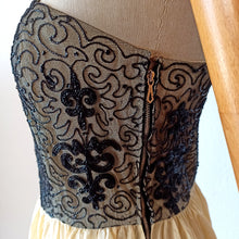 Charger l'image dans la galerie, 1940s - Exquisite Glamorous Satin Bolero Dress - W27 (68cm)