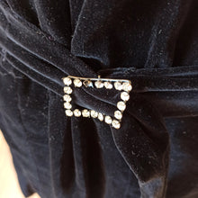 Load image into Gallery viewer, 1930s - Superb Black Velvet Dress - W37 (94cm)