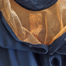 Load image into Gallery viewer, 1930s - Superb Elegant Black Silk Crepe Belted Dress - W31 (80cm)
