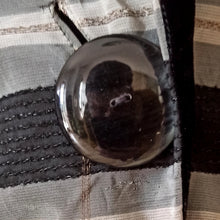 Charger l'image dans la galerie, 1940s 1950s - Stunning Grey Black Satin Lurex Dress - W31 (78.5cm)