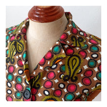 Charger l'image dans la galerie, 1950s 1960s - Colorful Abstract Cotton Dress - W30 (76cm)