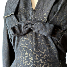 Cargar imagen en el visor de la galería, 1940s - DEROFA, Netherlands - Superb Black Organza Dress - W36 (92cm)