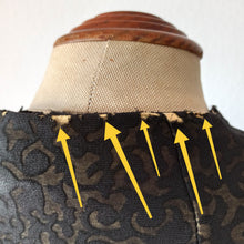 Cargar imagen en el visor de la galería, 1940s - DEROFA, Netherlands - Superb Black Organza Dress - W36 (92cm)