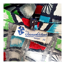 Cargar imagen en el visor de la galería, 1940s 1950s - IMMERSCHLANK, Germany - Amazing Atomic Print Cotton House Dress - Size 50