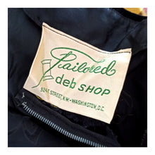 Charger l'image dans la galerie, 1950s - TAILORED DEB SHOP, USA - Superb Black Strapless Dress - W28.5 (72cm)