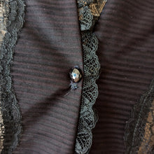 Charger l'image dans la galerie, 1950s - Stunning Black Nylon Lace Blouse