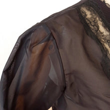 Charger l'image dans la galerie, 1950s - Stunning Black Nylon Lace Blouse