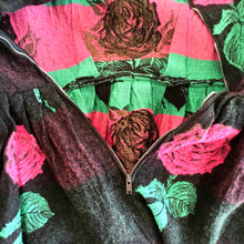 Charger l'image dans la galerie, 1950s - Stunning French Massive Roses Wool Dress - W27.5 (70cm)