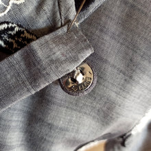 Load image into Gallery viewer, 1950s - Charming Parisien Embroidery Grey Cotton Dress - W31 (78cm)
