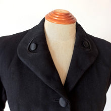 Load image into Gallery viewer, 1940s - AVIGNON, France - Gorgeous Black Wool New Look Jacket - W30 (78cm)