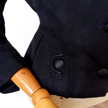 Load image into Gallery viewer, 1940s - AVIGNON, France - Gorgeous Black Wool New Look Jacket - W30 (78cm)
