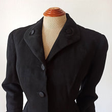 Load image into Gallery viewer, 1940s - AVIGNON, France - Gorgeous Black Wool New Look Jacket - W30 (78cm)