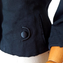 Load image into Gallery viewer, 1940s - AVIGNON, France - Gorgeous Black Wool New Look Jacket - W30 (78cm)