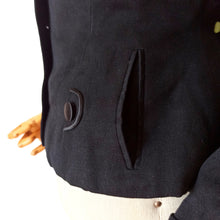 Load image into Gallery viewer, 1940s - AVIGNON, France - Gorgeous Black Wool New Look Jacket - W30 (78cm)
