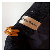 Carica l'immagine nel visualizzatore di Gallery, 1950s 1960s - Elegant French Black Textured Coat