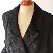 Carica l'immagine nel visualizzatore di Gallery, 1950s 1960s - Elegant French Black Textured Coat