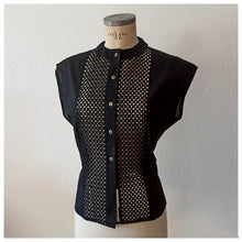 Charger l'image dans la galerie, 1950s 1960s - ERSA, Switzerland - Fabulous See-Through Pannel Blouse - W38 (96cm)
