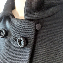 Cargar imagen en el visor de la galería, 1950s 1960s - ROSSER, Barcelona - Superb Black Wool Couture Jacket - W36 (92cm)