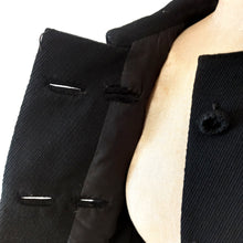 Cargar imagen en el visor de la galería, 1950s 1960s - ROSSER, Barcelona - Superb Black Wool Couture Jacket - W36 (92cm)
