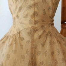 Charger l'image dans la galerie, 1940s 1950s - Stunning Butter Cream Organza Dress - W27 (68cm)